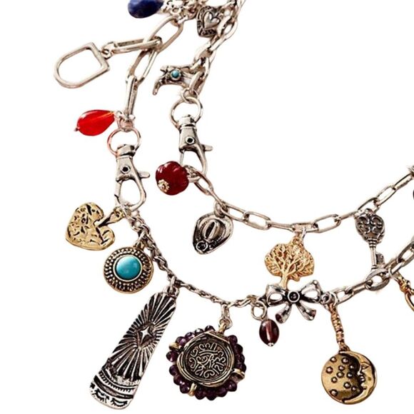 Free People Maxamillion Charm Necklace - World Traveler - Picture 6 of 10